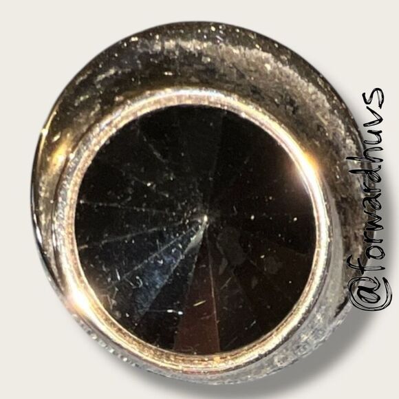 Sarah Coventry Clip-On Silver Tome Earrings with Black Glass Center – 1970s Vint - Picture 4 of 8